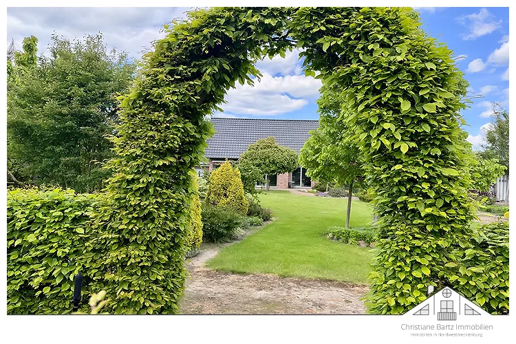 Blick vom hinteren Garten aus